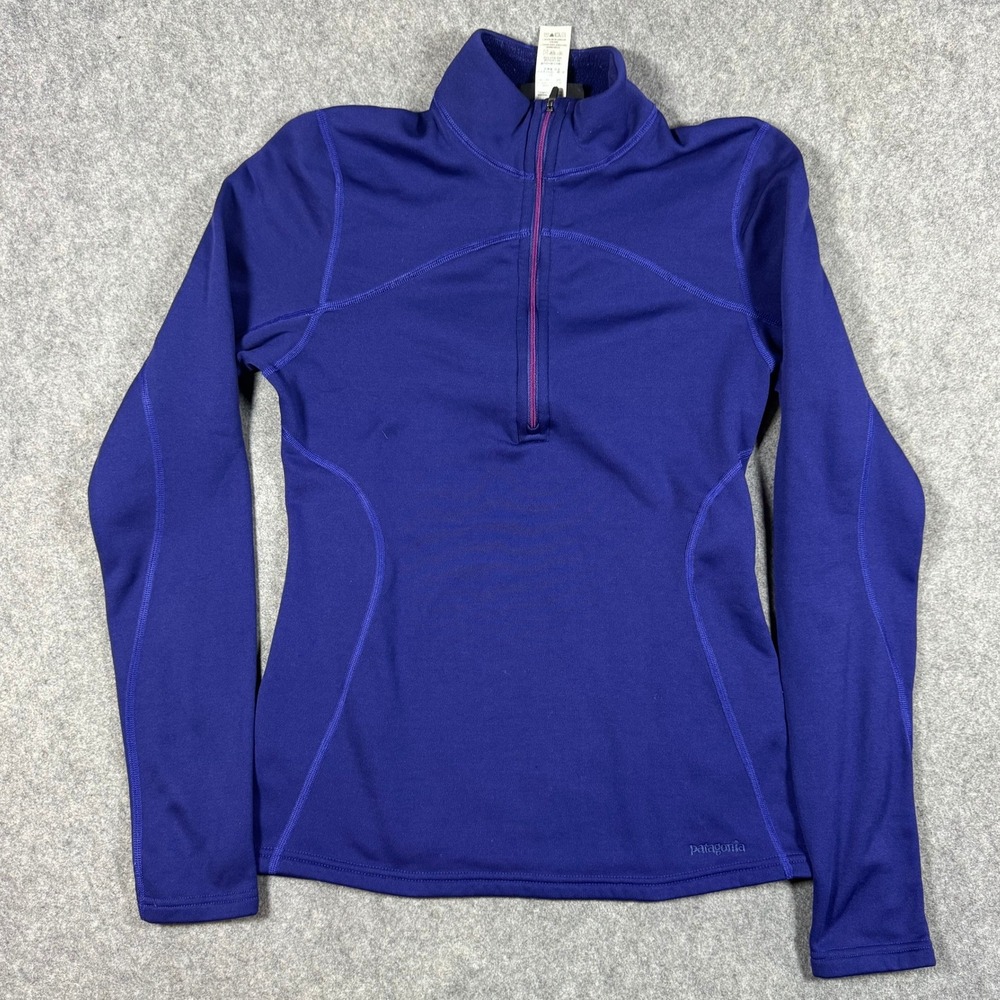 Patagonia Capilene Pullover Womens S Purple Polartec Power Dry 1/4 Zip Top Light